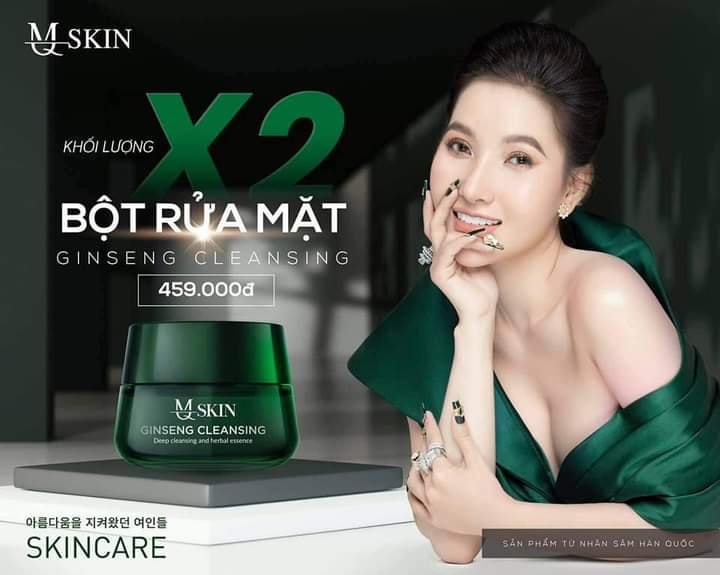 (Hàng Chính Hãng Công Ty 100% - Miễn Ship) Bột Rữa Mặt Nhân Sâm Mq Skin Mới Hộp 50G Giúp Làm Sạch Da Lấy Đi Da Chếtbả Nhờ Đôc Tố Bám Trên Da Mà Ko Bị Bào Mòn - Là Sản Phẩm Thảo Dược Từ Thiên Nhiên Ko Hóa Chất - Không Bắt Nắng