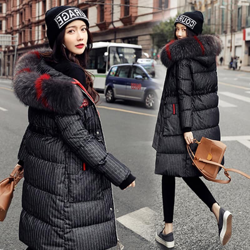 AK1881 - Áo khoác phao nữ dáng dài mùa đông cao cấp hàng nhập