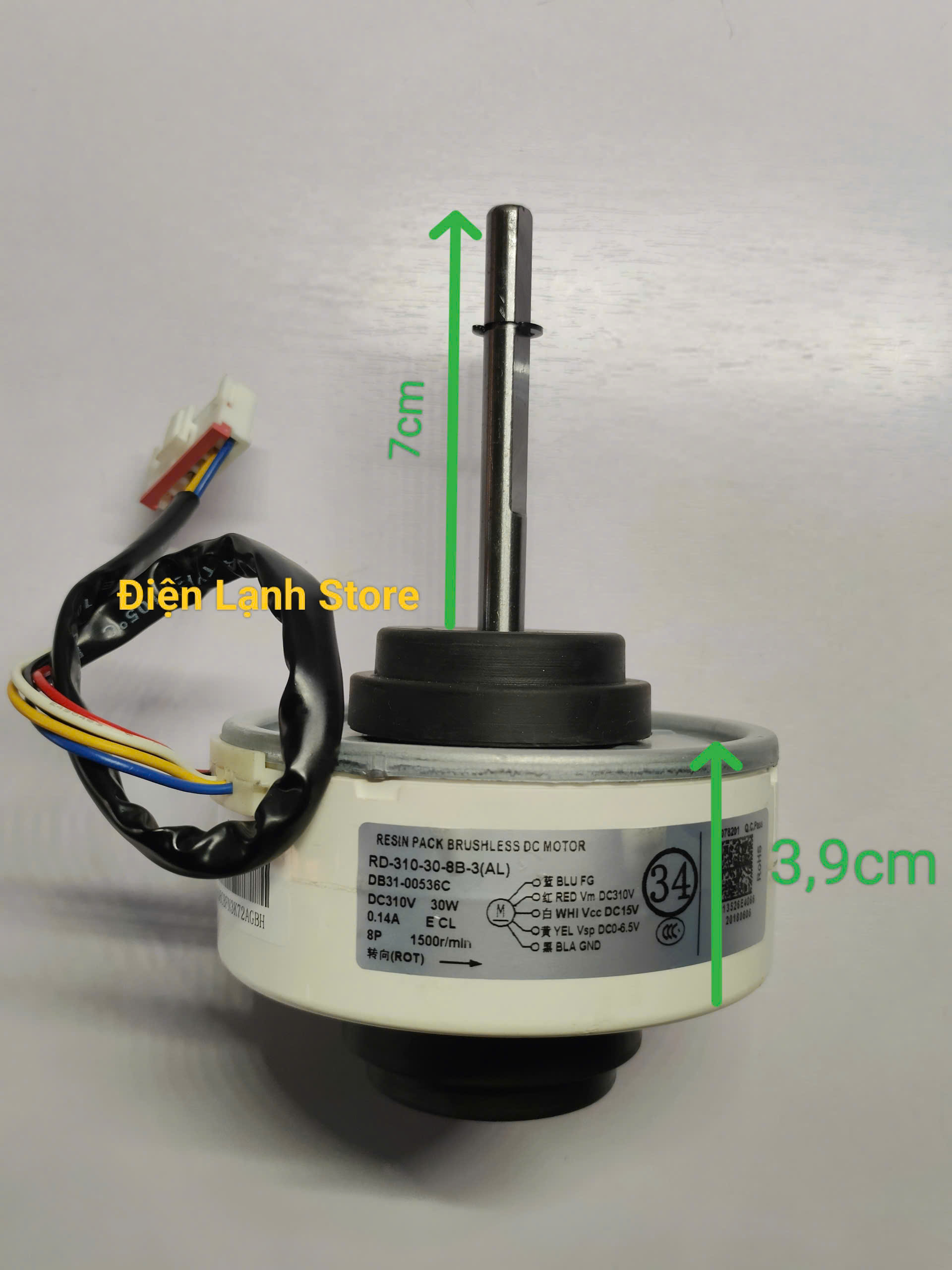 Motor quạt Máy Lạnh SamSung 27 DC 310v 30w (dàn lạnh) loại tốt.