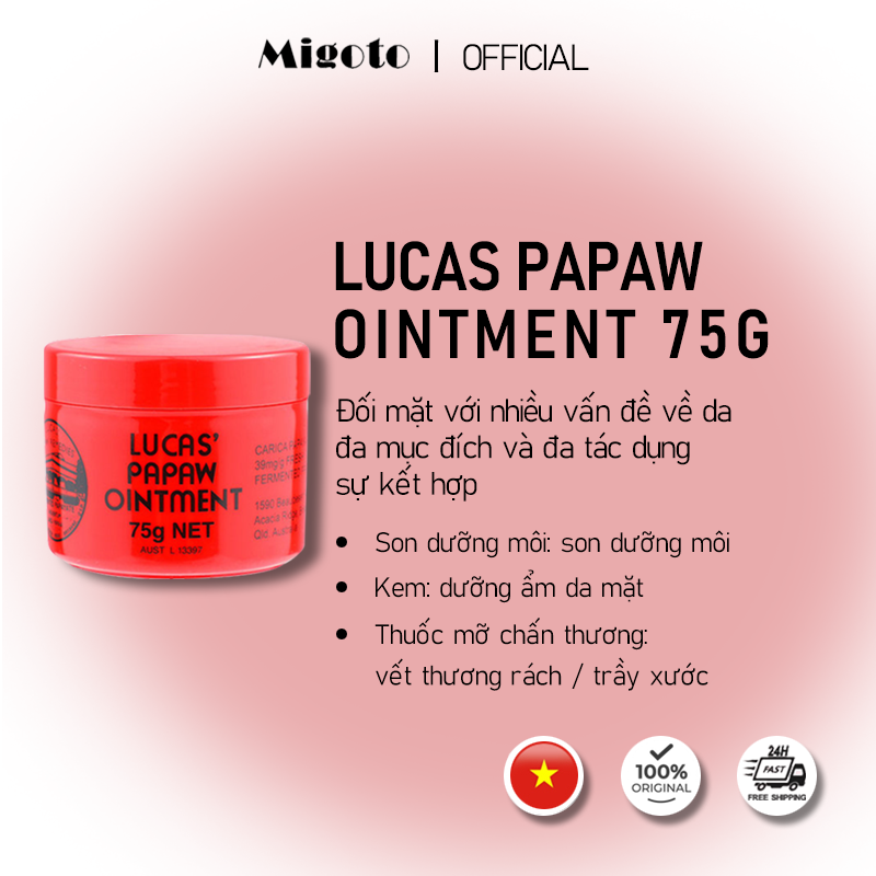Papaw Ointment 75g | Dầu Móc Đu Đủ Úc Chăm Sóc Da Môi Khô Nứt & Vết Thương
