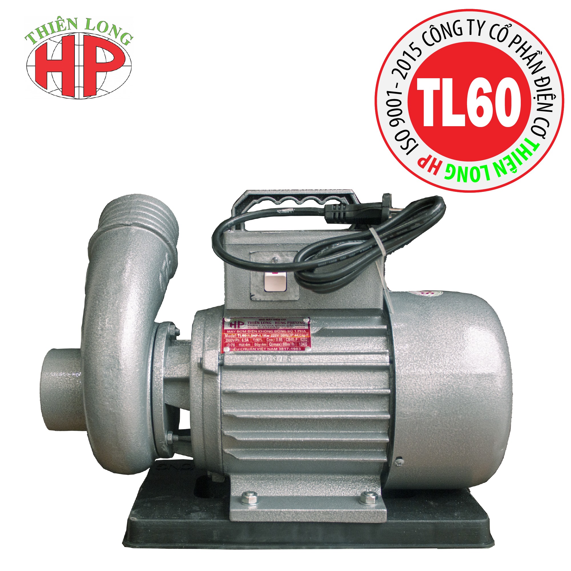 Máy bơm nước Thiên Long HP 1.5HP-1.1Kw phi 76mm bơm tát ao siêu bền Thiên Long Hùng Phương chính hãn