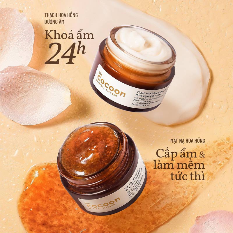 [Đặc Biệt Cho Da Khô Da Mất Nước] Mặt Nạ Hoa Hồng Cocoon 30Ml Cấp Ẩm Cho Da Mang Lại Làn Da Mịn Màng Và Căng Mọng Hơn