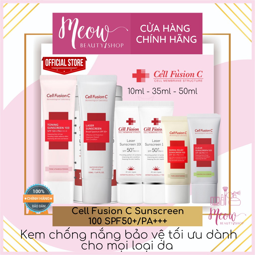 [HCM]Cell Fusion C - Kem chống nắng Cell Fusion C Laser Sunscreen 100 SPF50+/PA+++