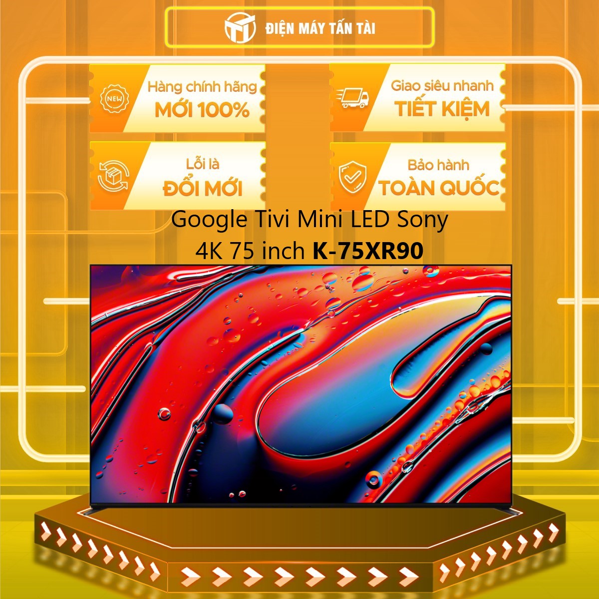 [HCM] [Trả Góp] - Google Tivi Mini LED Sony 4K 75 inch K-75XR90 - GIAO HÀNG TOÀN QUỐC - FREESHIP HCM