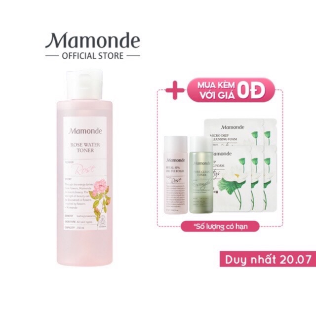 Nước Hoa Hồng Cung Cấp Độ Ẩm Mamonde Rose Water Toner 250Ml - Túi 250Ml Hoa Hồng Cam Kết Hàng Đúng Mô Tả Chất Lượng Đảm Bảo An Toàn Đến Sức Khỏe Người Sử Dụng Đa Dạng Mẫu Mã