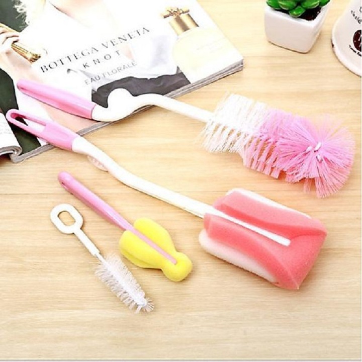 Bộ 4 Món Cọ Rửa Bình Sữa cho bé tiện dụng và sạch sẽ