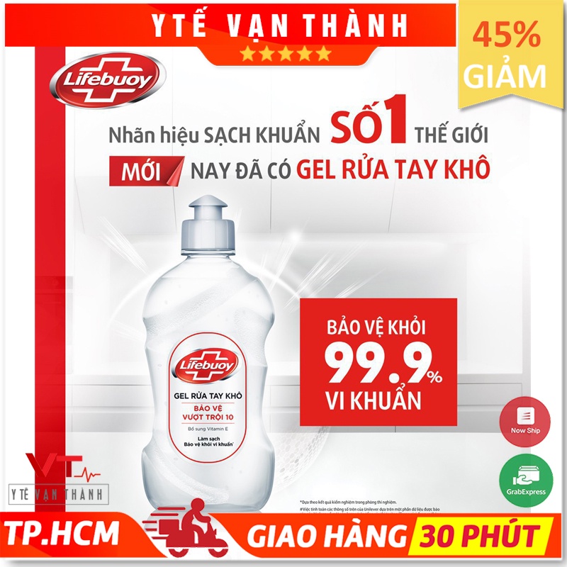 ✅ [Tiết Kiệm] Gel Rửa Tay Khô - Lifebuoy (Nắp Bạc) 235Ml 500Ml Bảo Vệ Vượt Trội 10 Sát Khuẩn Lifebouy Lifeboy Vt0675 [ Y Tế Vạn Thành ]