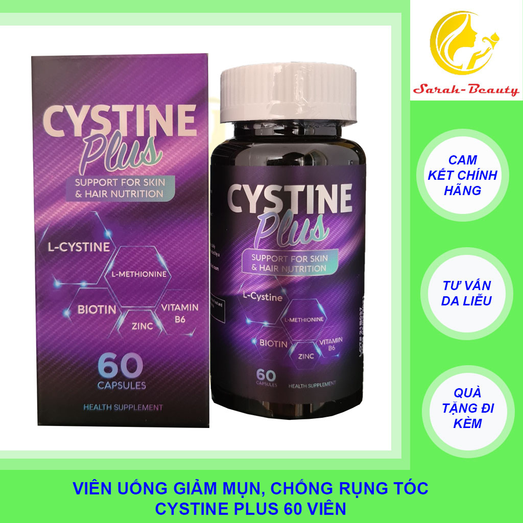 [Hcm]Viên Uống Giảm Mụn Ngăn Rụng Tóc Và Giảm Sắc Tố Cystine Plus