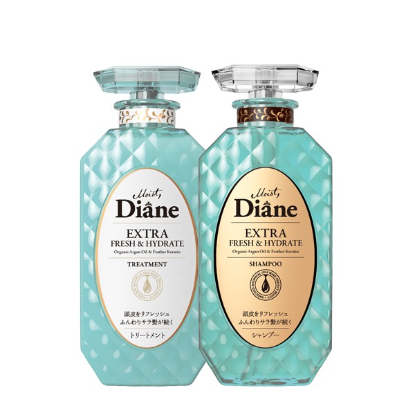 Cặp Gội Xả Dành Cho Tóc Bết Dính Da Đầu Nhờn Nhiều Dầu Moist Diane Extra Fresh & Hydrate