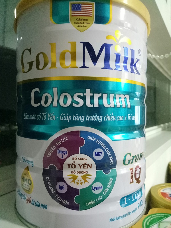 Sữa Grow Plus 900g Goldmilk- Tăng cân - Phát triển chiều cao cho bé - SỮA NON - Goldmilk Colotrum Gr
