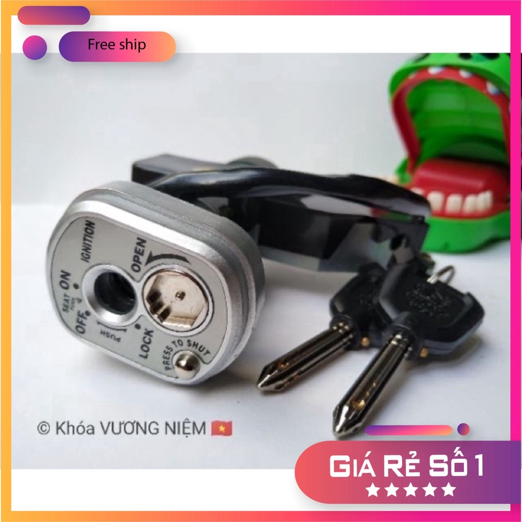 Bộ Ổ Khoá điện chính hãng VƯƠNG NIỆM gắn Xe Future Neo Fi/ Future 125 ổ khoá chống trộm 6 cạnh cao c