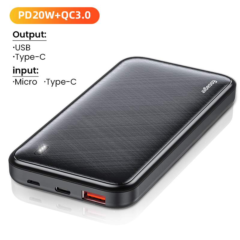 Essager PD 20W 10000mAh Power Bank Portable Charging External Battery Charger 10000 mAh Powerbank Fo