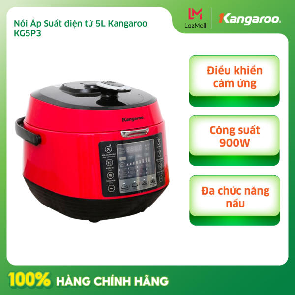 Nồi áp suất điện Kangaroo KG5P3 5 lít hàng trưng bày 98-99%  Loại nồi: Nồi áp suất điện5 lít 900W Ch