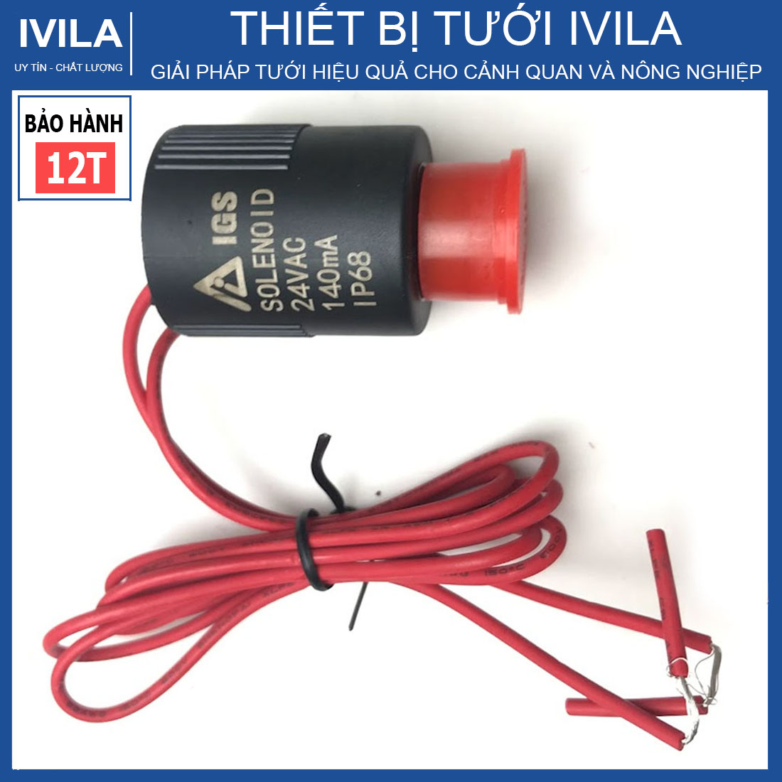 Cuộn coil van điện từ phi 27mm/34mm/48mm/60mm Coil điện từ nguồn điện 220v/ 24v Coil van từ IGS Cuộn