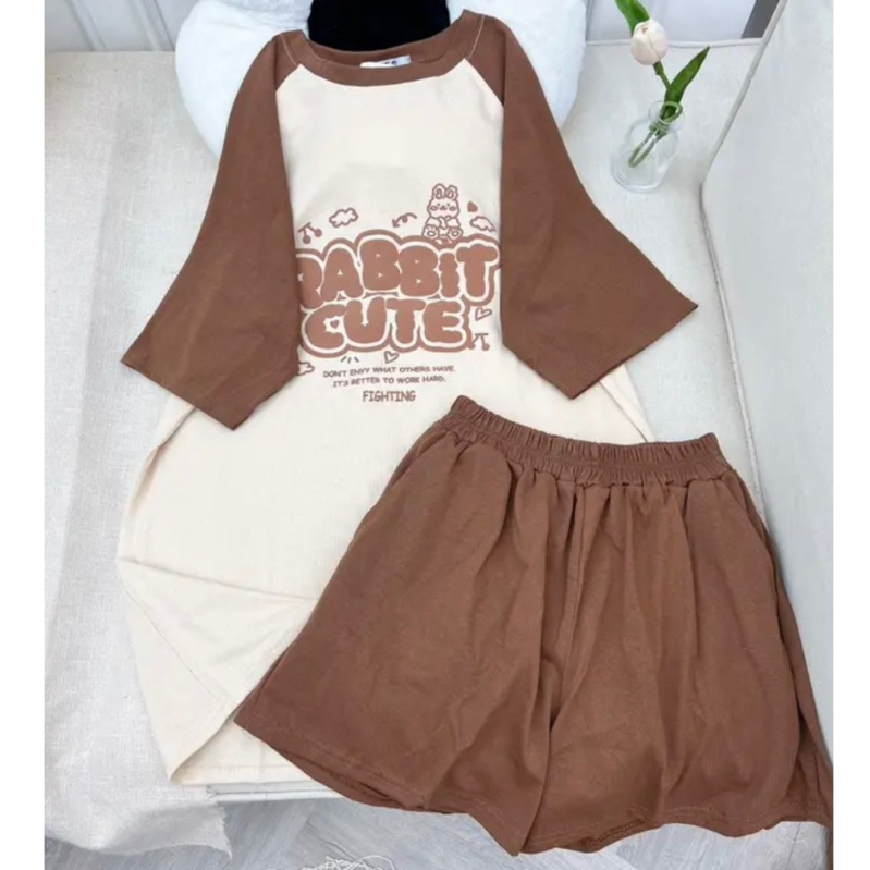 Set Bộ Đùi Nữ RapLang CuTe From Rộng Chất Cotton Su Thấm Hút Mồ Hôi