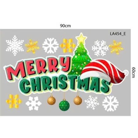 Trang trí Giáng sinh 2025 Decal dán kính noel giấy dán tường noel sticker trang trí tường mùa noe