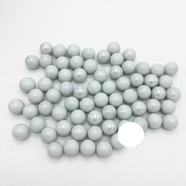 Bộ 70 viên bi ve sứ màu trắng đục size 1.6 cm bằng thủy tinh