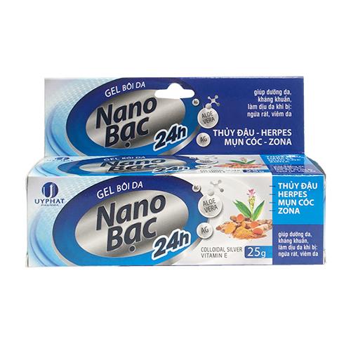 Gel Bôi Da Nano Bạc 24H - Dùng Khi Thuỷ Đậu Herpes Mụn Cóc Zona