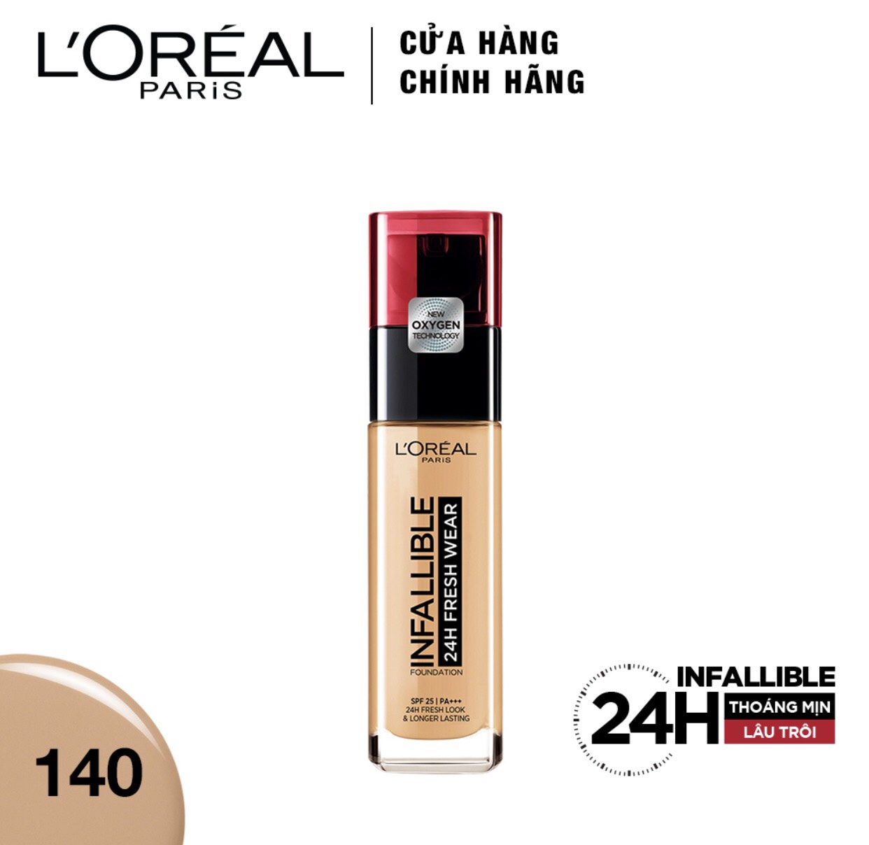 Kem Nền Lâu Trôi Loreal Infallible 24H Fresh Wear 30Ml 140