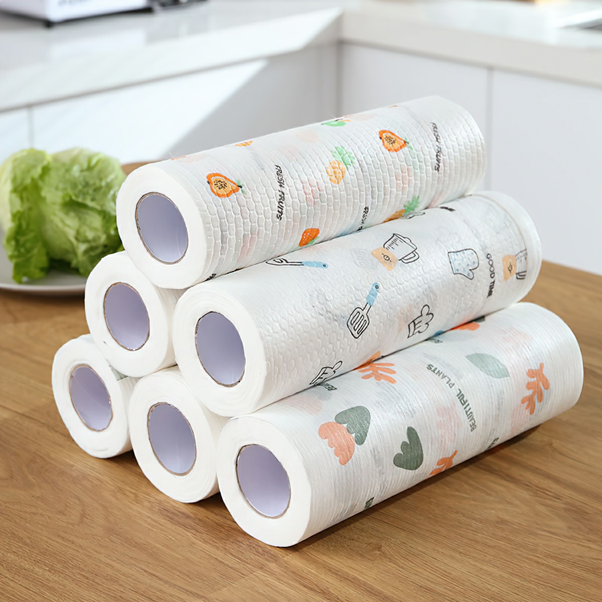 Cuộn Khăn Giấy Lau Chén Dĩa Đa Năng Thấm Hút Dầu Dùng Một Lần - SHOPER