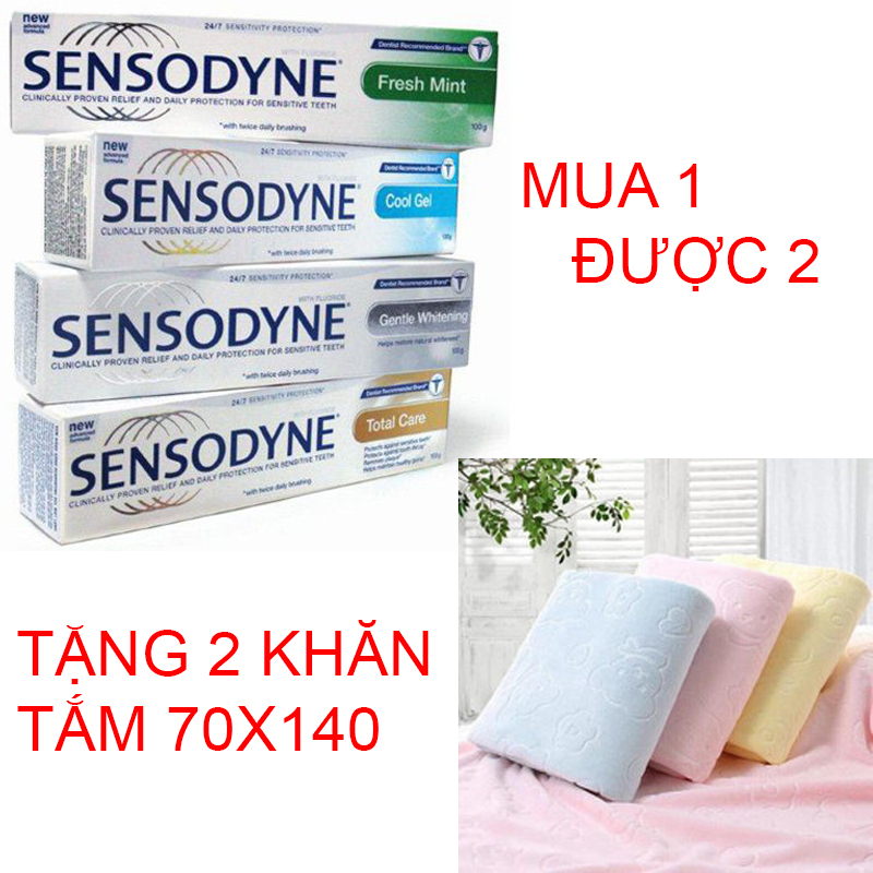 [ DEAL SỐC ] [ MUA LÀ CÓ QUÀ ][ TẶNG 2 KHĂN TẤM 70X140 ] COMBO 3 TUÝP KEM ĐÁNH RĂNG CHỐNG Ê BUỐT