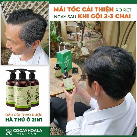 Dầu Gội Thảo Dược Hà Thủ Ô Gội - Xả 2In1 Hỗ Trợ Làm Đen Tóc Làm Sạch Da Đầu Hiệu Quả