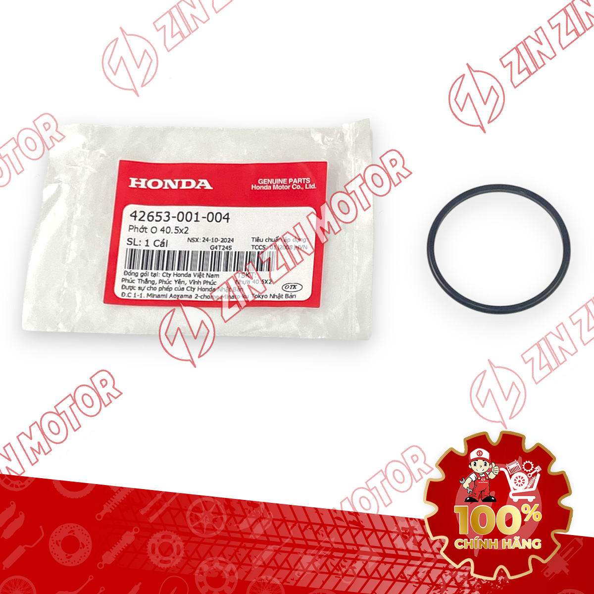 Phớt O 40.5x3 Ron Đùm Sau Wave Alpha 2017 - 2023 2024 - 2025 42653-001-004 Chính Hãng - ZZM