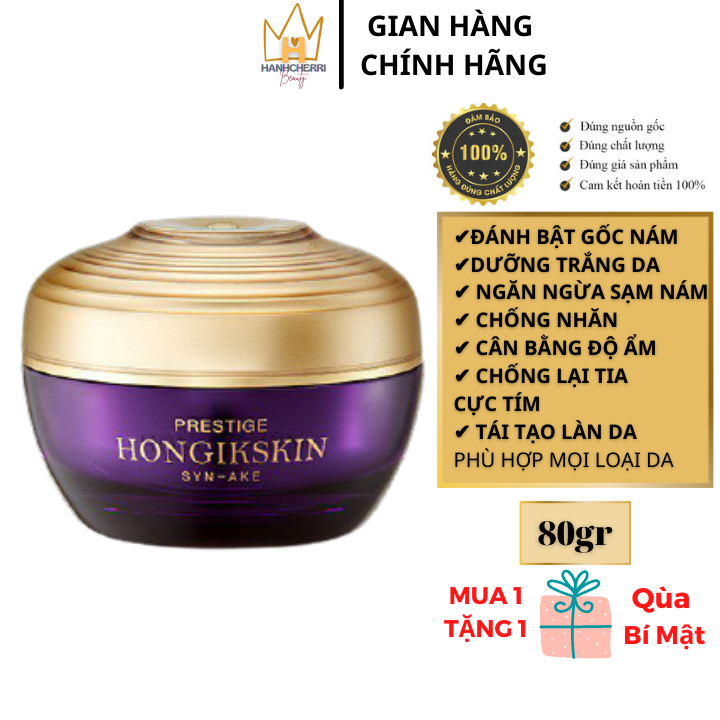 [Chính Hãng] Kem Trị Nám Nọc Rắn Hongikskin Hàn Quốc 80Gr - Trị Sạch Nám Tàn Nhang Níu Kéo Thanh Xuân