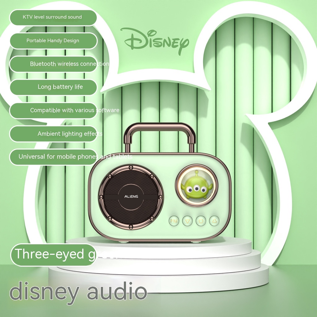 Loa bluetooth mini karaoke loa mini có mic tiện lợi loa kèm mic Disney DZ-013 âm thanh sống động - Happy Home 4U