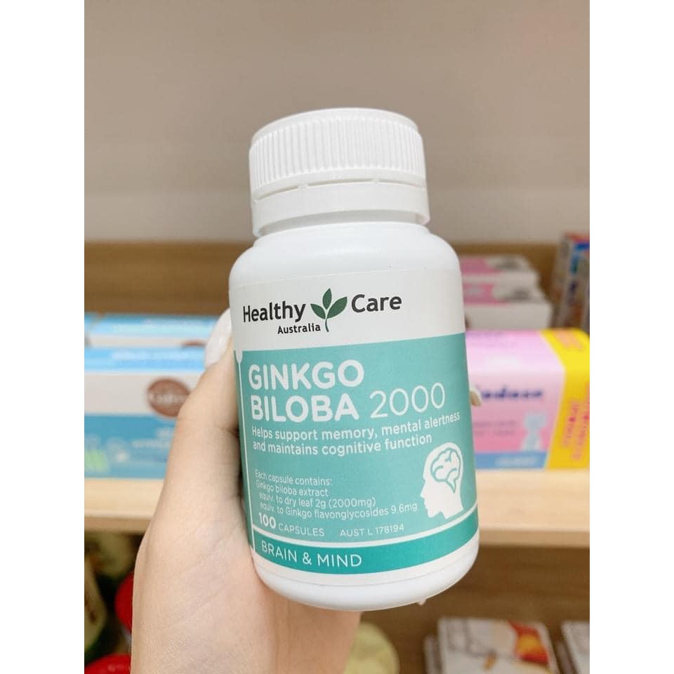 (Mẫu mới) - Viên Uống Bổ Não Healthy Care Ginkgo Biloba Úc (mẫu mới)