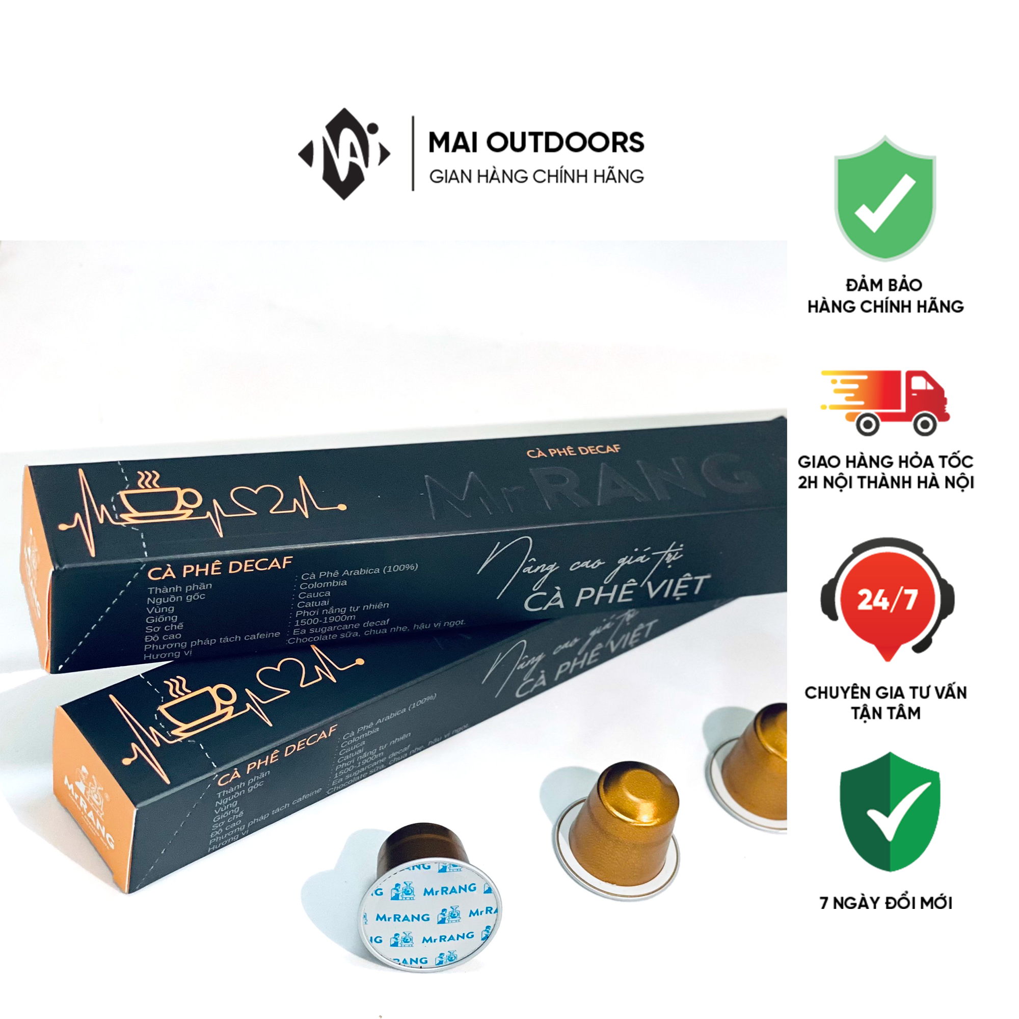Cà phê viên nén Mr Rang Decaf