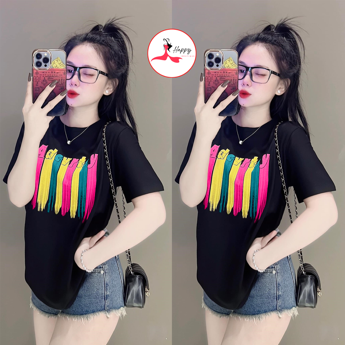 Áo Thun Thái Nữ Dáng Vừa Cotton Mềm Mịn Mát (A45 Adcvrtsy) Từ 40 đến 60kg Phong Cách Cá Tính Độc Đáo