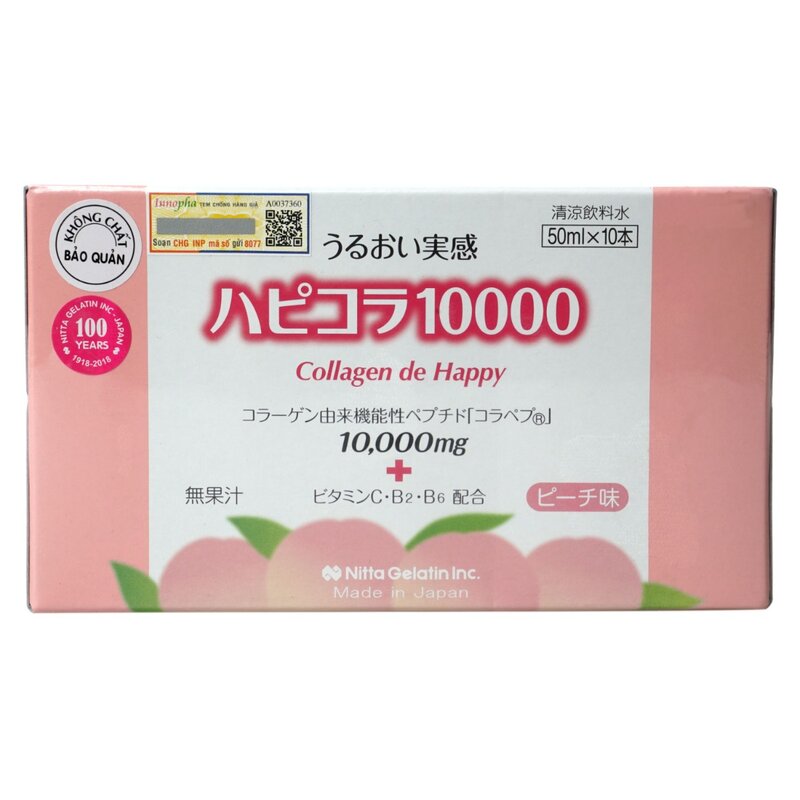 [HCM]Collagen De Happy 10000mg hộp 10 chai collagen Nhật Bản dạng nước