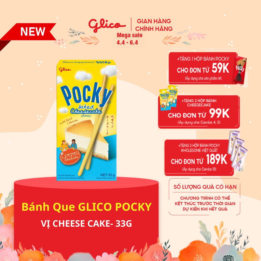 Bánh que Glico Pocky vị bánh nướng phô mai 33gr ( Limited Edition)