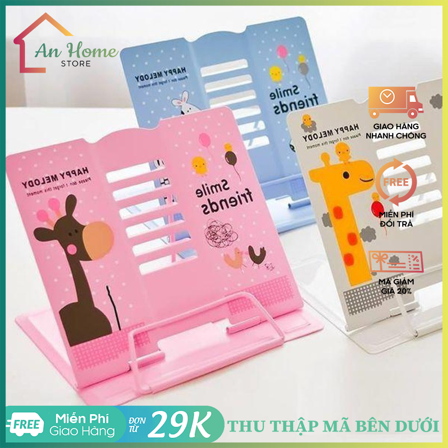 [Dụng Cụ Học Tập] Giá Đỡ Sách - Kẹp Sách Để Bàn Chống Gù Lưng Cho Bé ANHOME Giá Rẻ