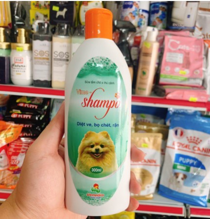 [Hàng Chính Hãng] Vime Shampoo 300Ml Xà Bông Tắm Ve Rận Cho Chó Mèo