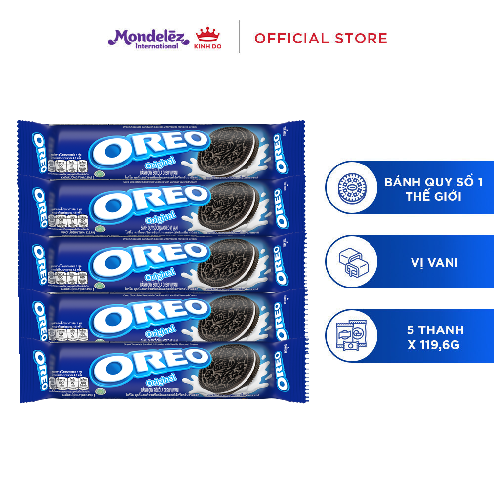 Bánh Quy Oreo Vị Vani Combo 5 Thanh X 110.4G