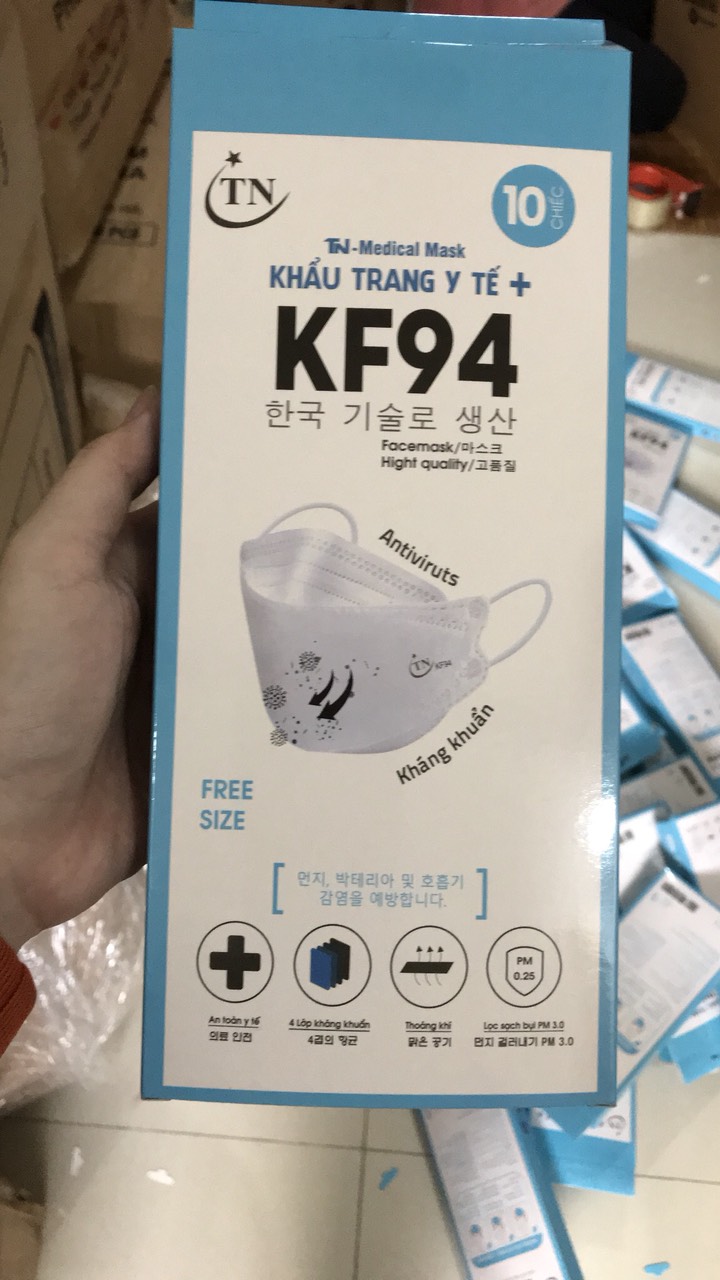1 Thùng Khẩu trang 4D Thảo Nguyên KF94 (300 cái)