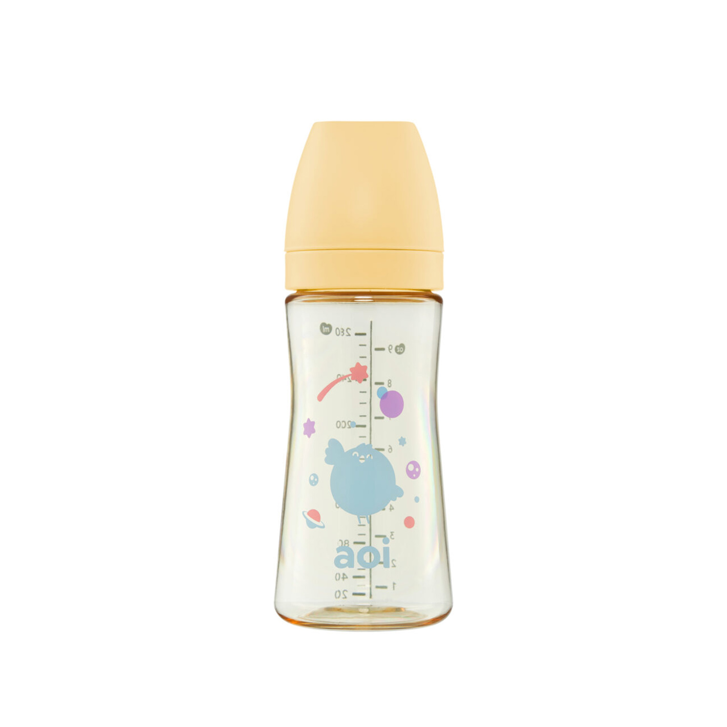 Bình Sữa Cho Bé Aoi Flow Đơn Sắc 280ml 180ml Màu Vàng Baby Núm Ti Mềm Mại Cho Bé - Bibomart