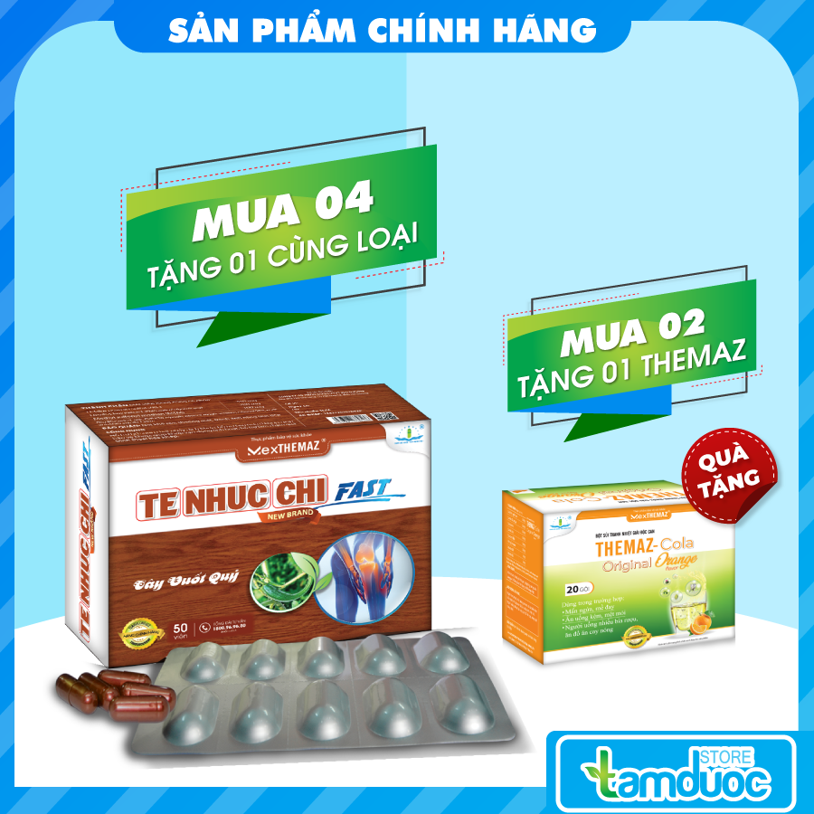 Tê Nhức Chi Fast New Brand (Hộp 50 Viên) Hỗ Trợ Điều Trị Xương Khớp Thoái Hóa Khớp Giảm Viêm Khớp - Sản Phẩm Chính Hãng Tâm Dược