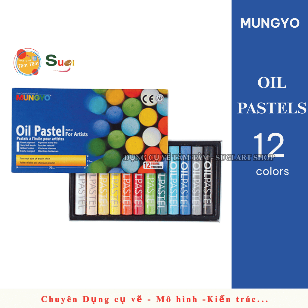 Sáp dầu MUNGYO ( HỘP XANH ) hạng họa sĩ Oil Pastel Mungyo 12 màu 24 màu 36 màu 48 màu