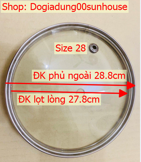 Nắp vung nồi chảo Nắp nồi nắp đậy chảo Nắp vung kính cường lực nồi chảo nắp nồi thuỷ tinh chất liệu 