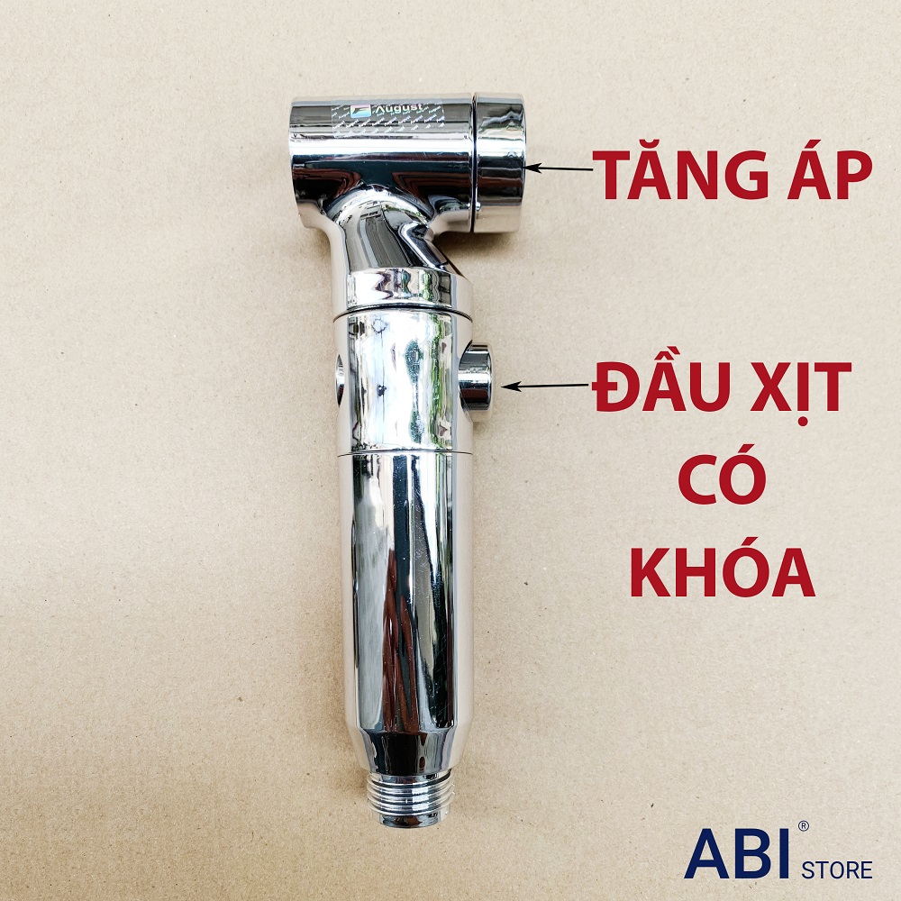 Đầu vòi xịt vệ sinh tăng áp có khóa hàng hãng Việt Nam mạ cao cấp bền đẹp đầu xịt toilet bồn cầu DX0