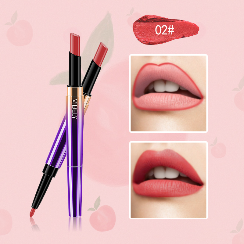 [HCM][Peachy Sis Shop] VIBELY Chuyên Nghiệp Đa-Chức Năng But Chì Viền Môi Bền Lâu Không Thấm Nước Lip Mỹ Phẩm Trang Điểm Đầy Màu Sắc Môi Lót