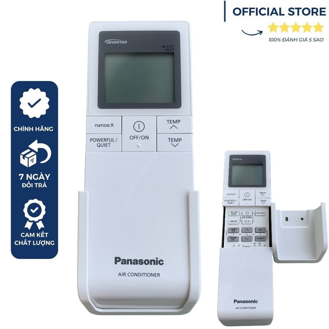 Điều khiển điều hoà Panasonic 2 chiều chính hãng zin theo máy Remote máy lạnh Panasonic 2 ngựa các dòng 9000 đến 18000 remote panasonic chính hãng 2 chiều