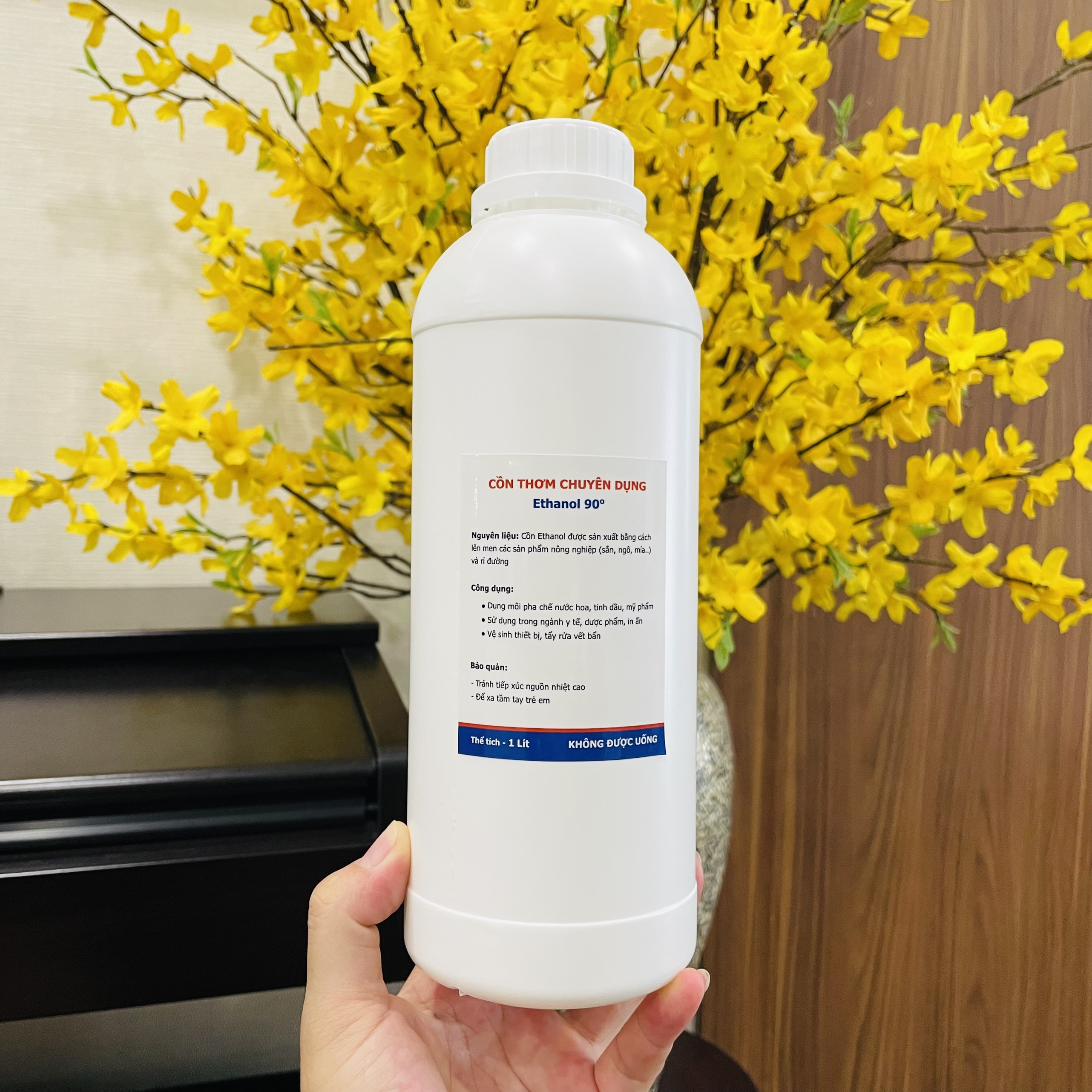 [Cồn thơm chuyên dụng] Cồn thơm Ethanol 90 độ chuyên pha tinh dầu nước hoa hóa mỹ phẩm - Chai 1 lít