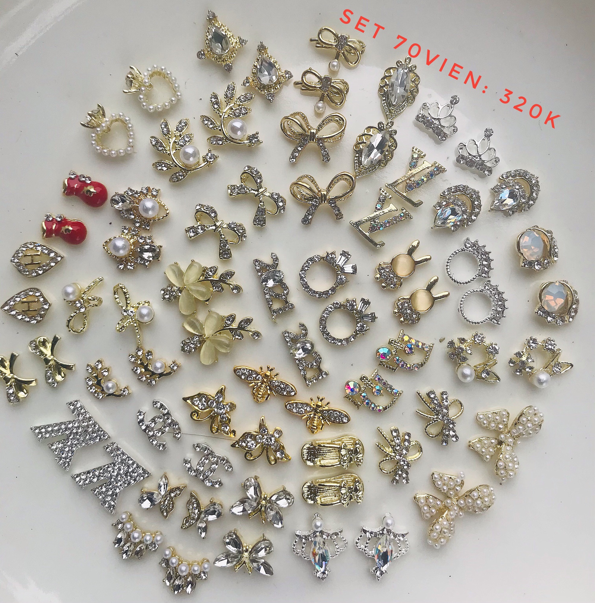 Set Charm 70 Viên Cham Cao Cấp