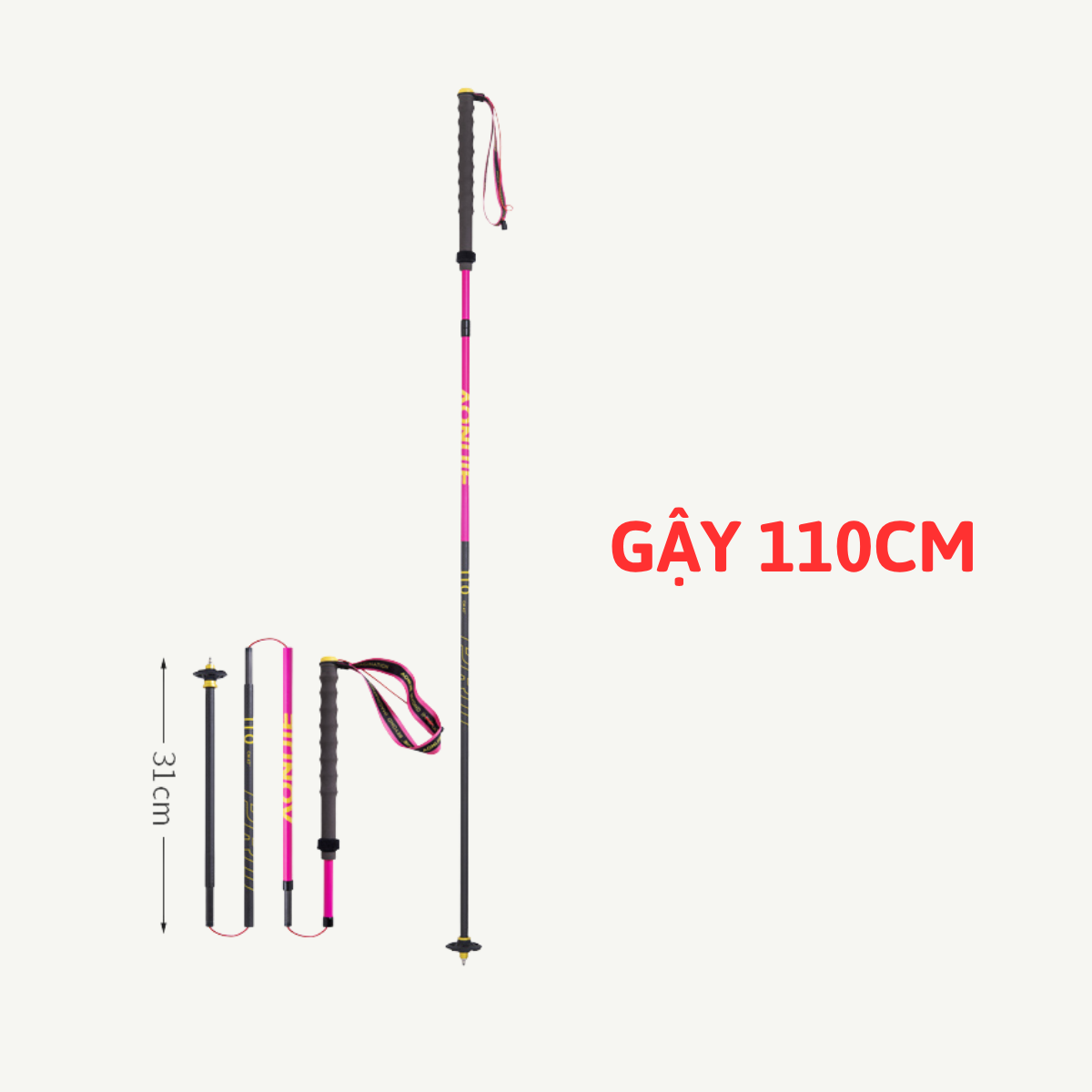 Gậy Carbon Trekking Pole Aonijie E4214 - Pink