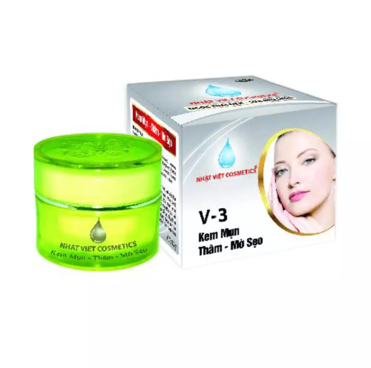 [HCM]Kem Nhật Việt V3 Mụn Mờ Thâm Liền Sẹo Ngọc Trai Đen Sữa Ong Chúa (8g)