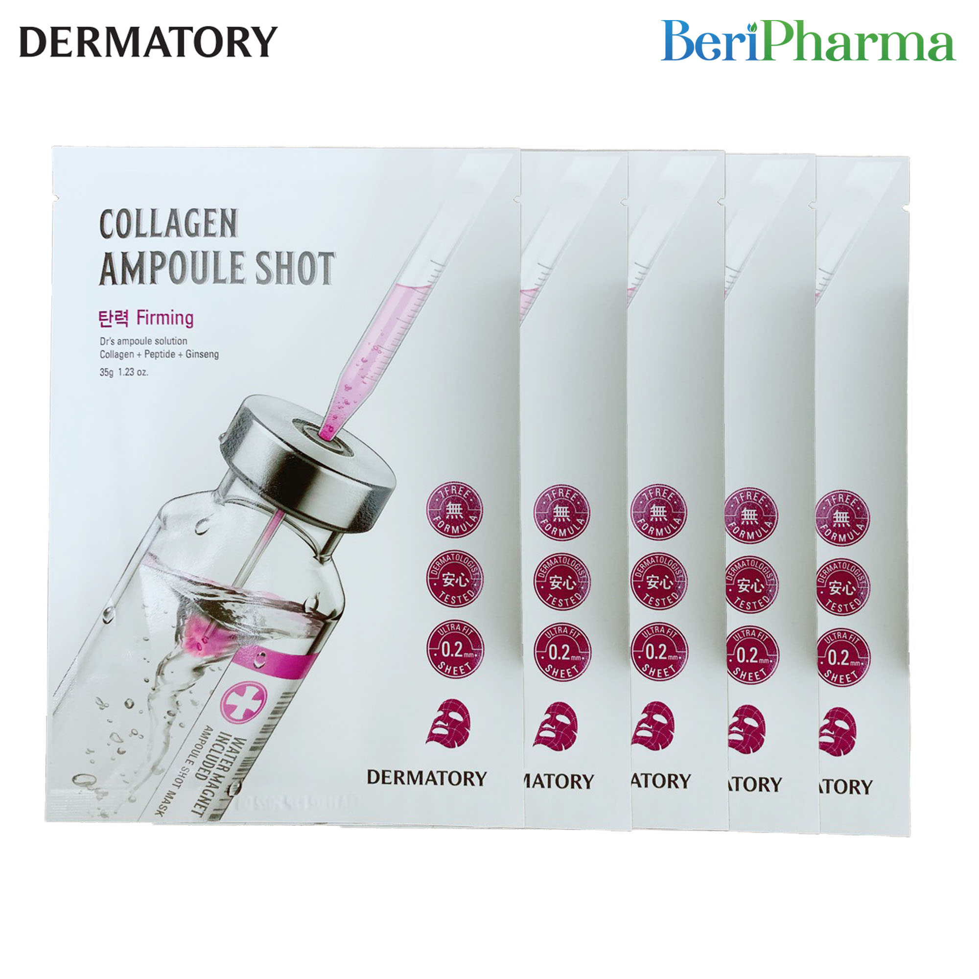 Mặt Nạ Giấy Bổ Sung Collagen Cho Da Dermatory Ampoule Shot Mask